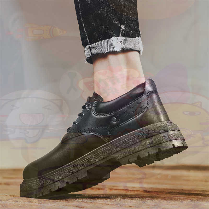 Office Tech Wear - Koyu Doğal Deri Moda Eğitmenler Tenis