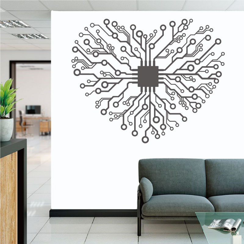 Tech Office Wall Decor - Aşk Çip Teknik Şirket Ofis Vinil