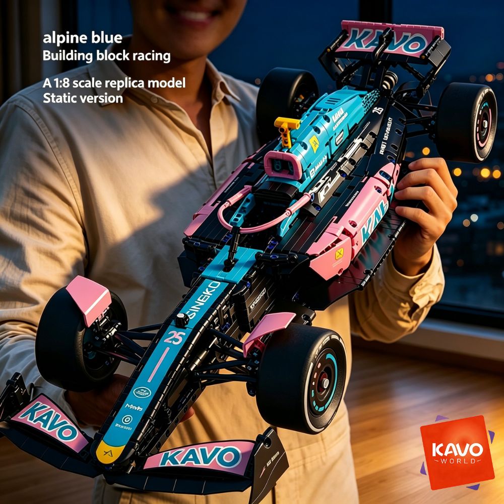 Office Productivity Tech - KAVOWORLD 1:8 Pembe-mavi Formula Yarış Arabası
