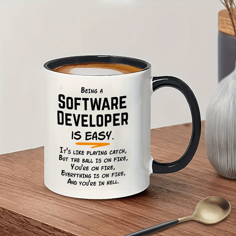 Office And Tech - Yazılım Geliştiricisi Mizahı 11oz Seramik Kupa
