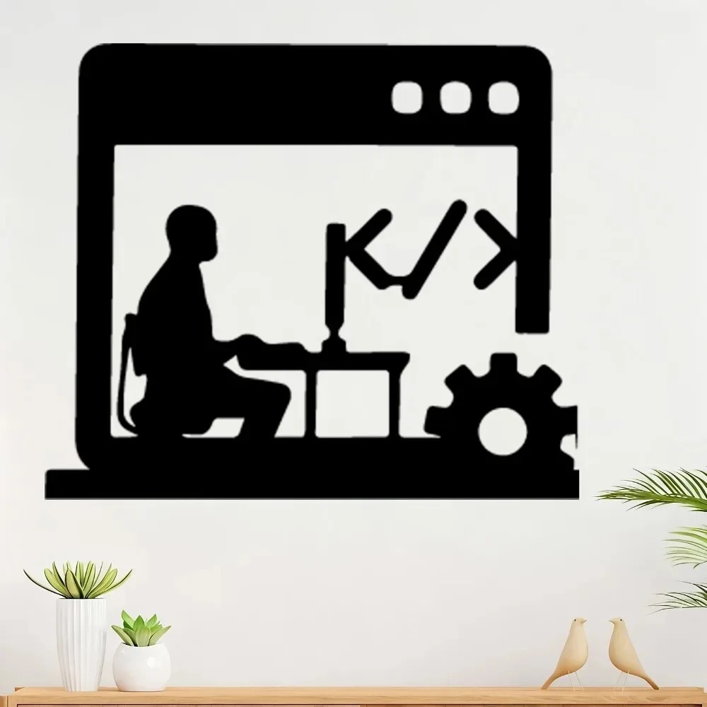 Tech Office Wall Decor - Yazılım Geliştiricileri İçin Metal Duvar Sanatı,