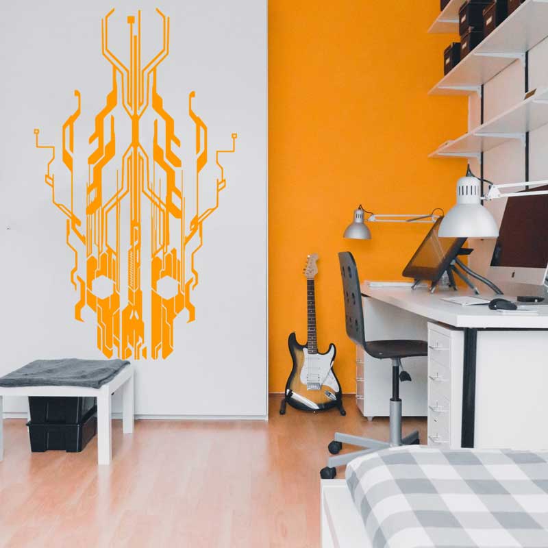 Çip devre teknoloji kafatası v - Office Tech Decor incelemesi ve fiyatı