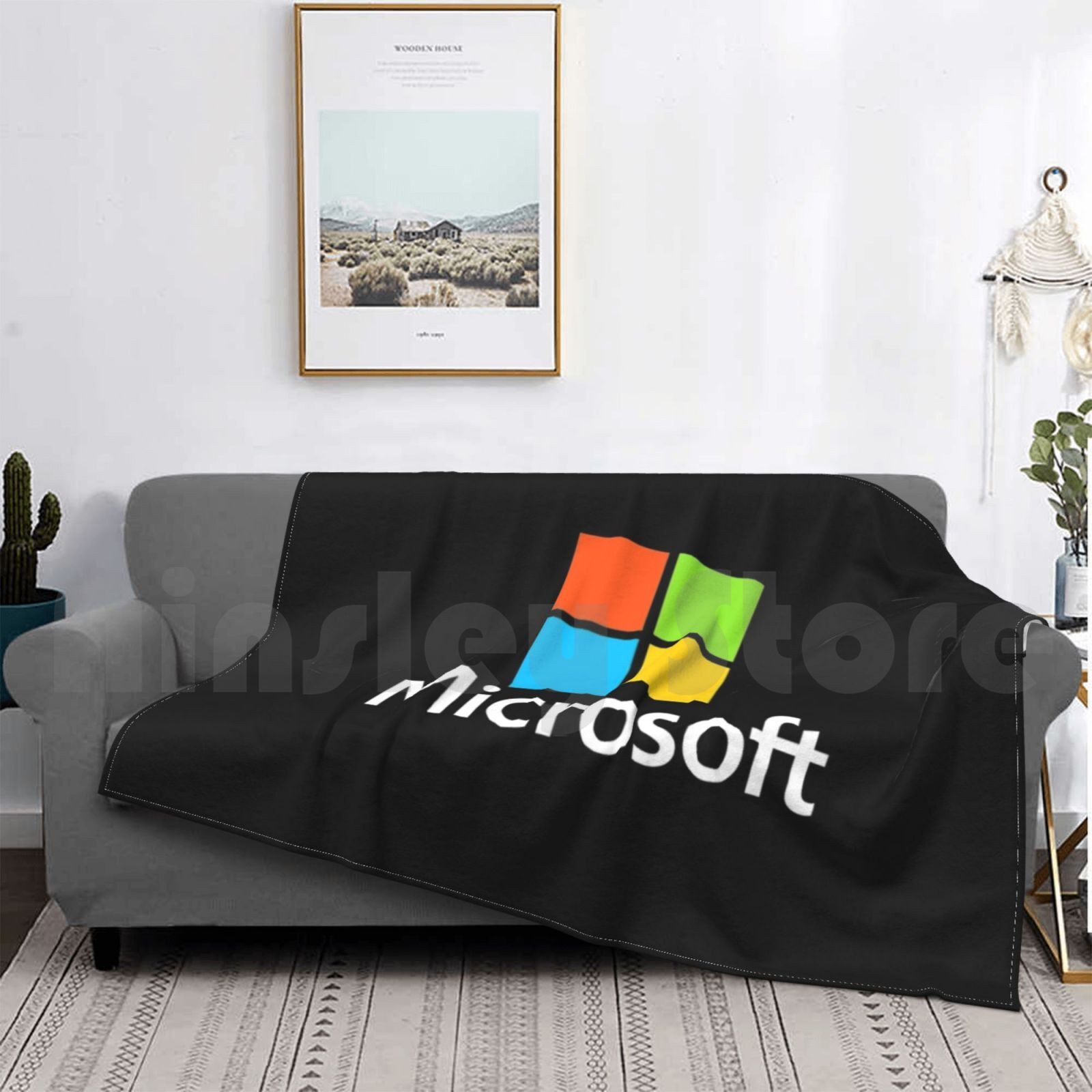 Microsoft Tipi Battaniye Moda  - Office Tech Logo incelemesi ve fiyatı