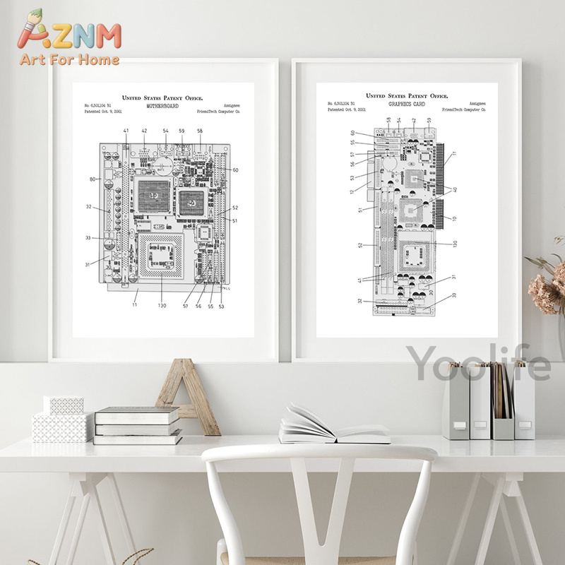 AZNM Bilgisayar Anakartı Paten - Tech Office Wall Decor incelemesi ve fiyatı