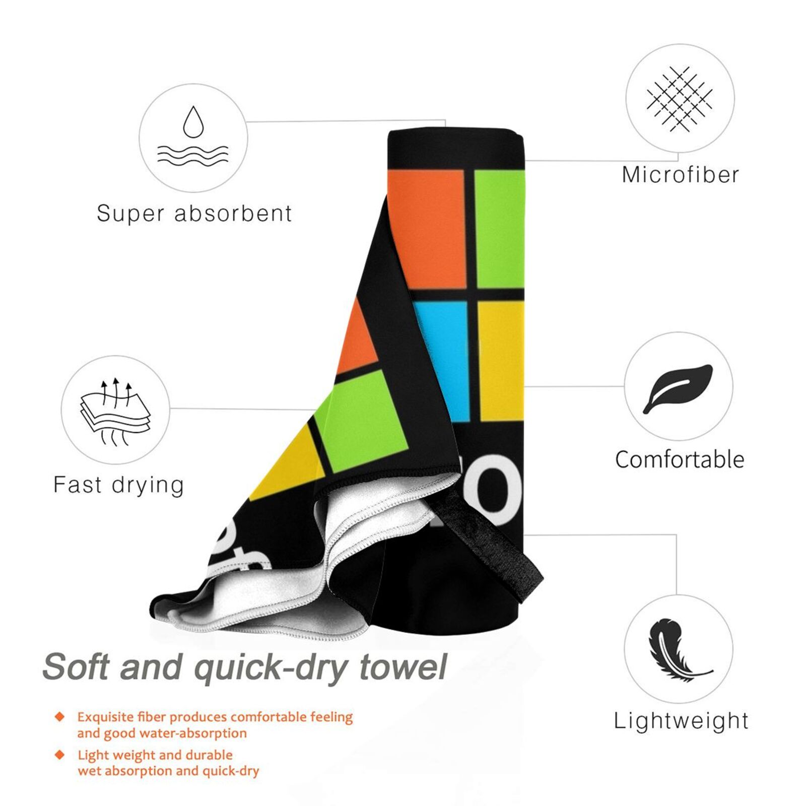 Microsoft Tipi Banyo Havlusu P - Office Tech Logo incelemesi ve fiyatı