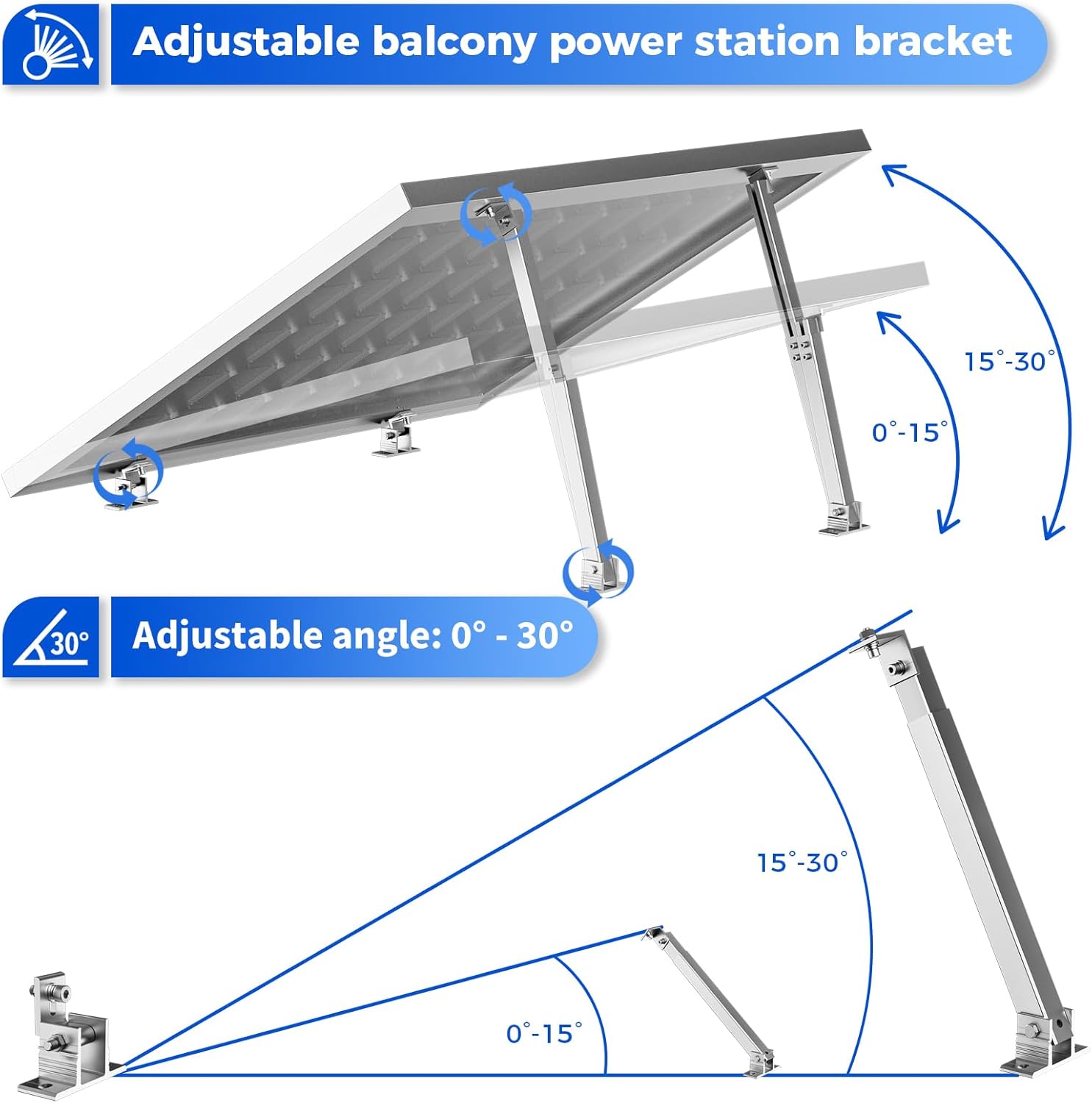 2 Takım Ayarlanabilir Güneş Pa - Flat Panel Mount Tilt incelemesi ve fiyatı